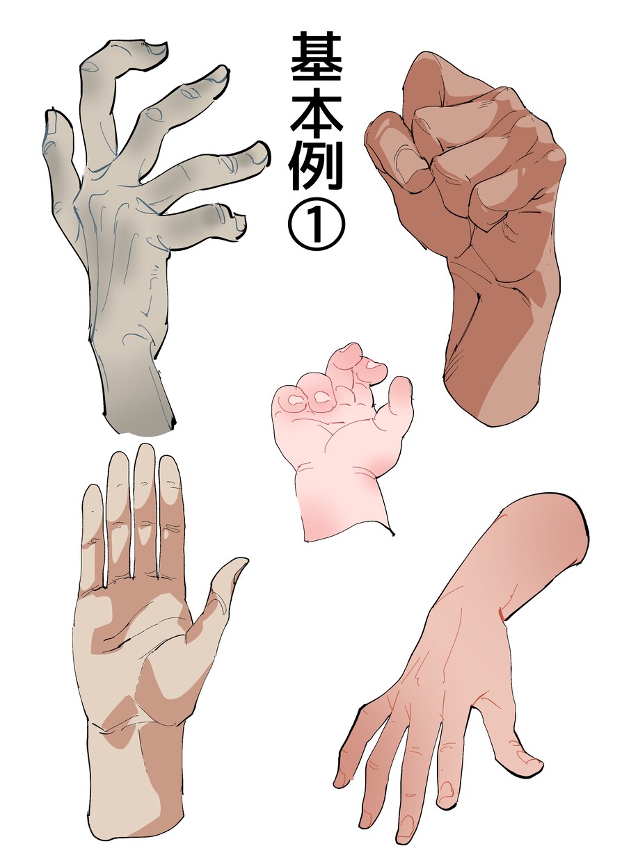美しくわかりやすく。手のイラストカットお描きします 書類を豊かに。手を使ったハウツー、ポイント指示などに。 イメージ2