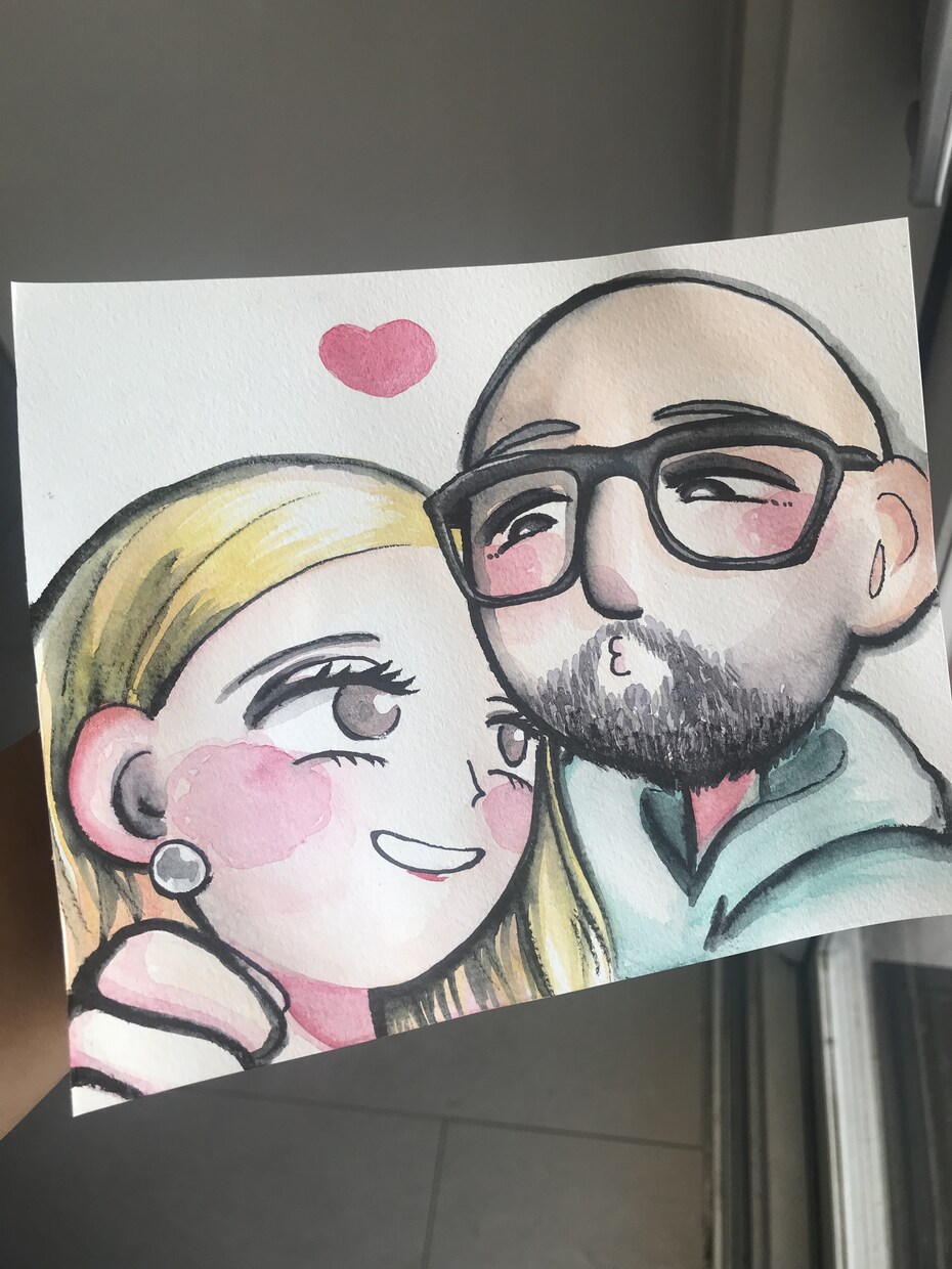 可愛いデフォルメ似顔絵描きます リアルすぎない可愛くレトロな一点ものな似顔絵 イメージ3
