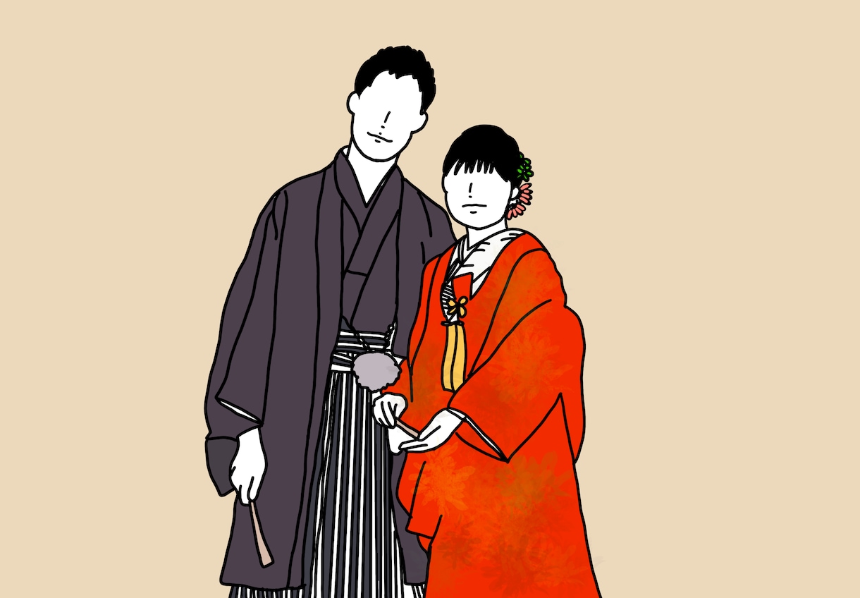 思い出の写真イラスト化します 結婚式やお誕生日ご自身のイラストなんでも描きます イメージ2