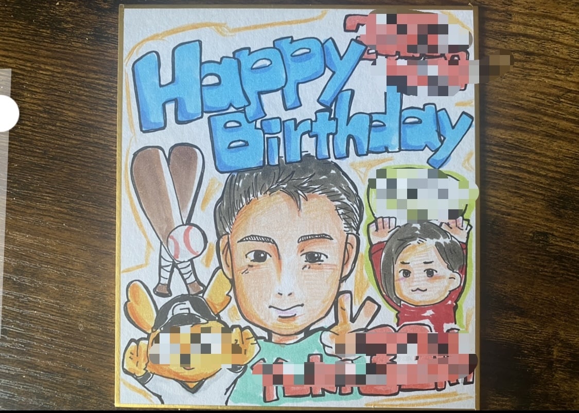 あたたかい雰囲気の似顔絵描きますます 色紙、画用紙などにあたたかなアナログイラスト描きます^ ^ イメージ1