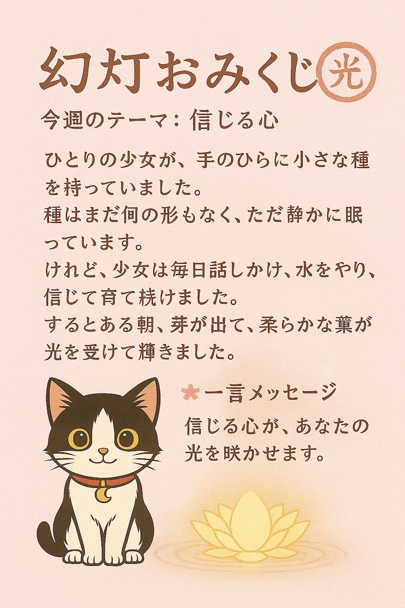 幻灯神社おみくじ～小さな童話便り受け取ります カード1枚から、今週のあなたへの「小さな物語」をお届けします イメージ7