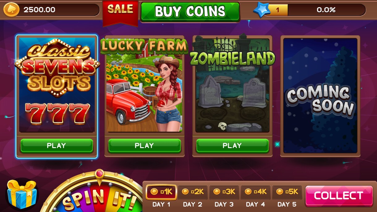 Slot Machineゲームを制作します デモ版のゲームをお客様のニーズに合わせてカスタマイズします イメージ1