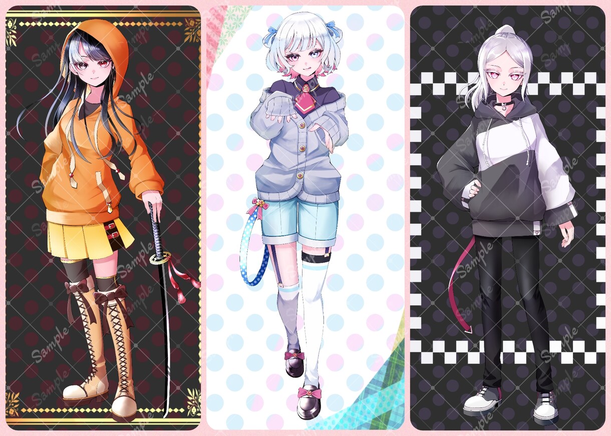 高クオリティ！商用可の全身立ち絵をお描きします きらきら美麗◇IRIAM、TRPG、アクリルスタンドなどに！ イメージ7