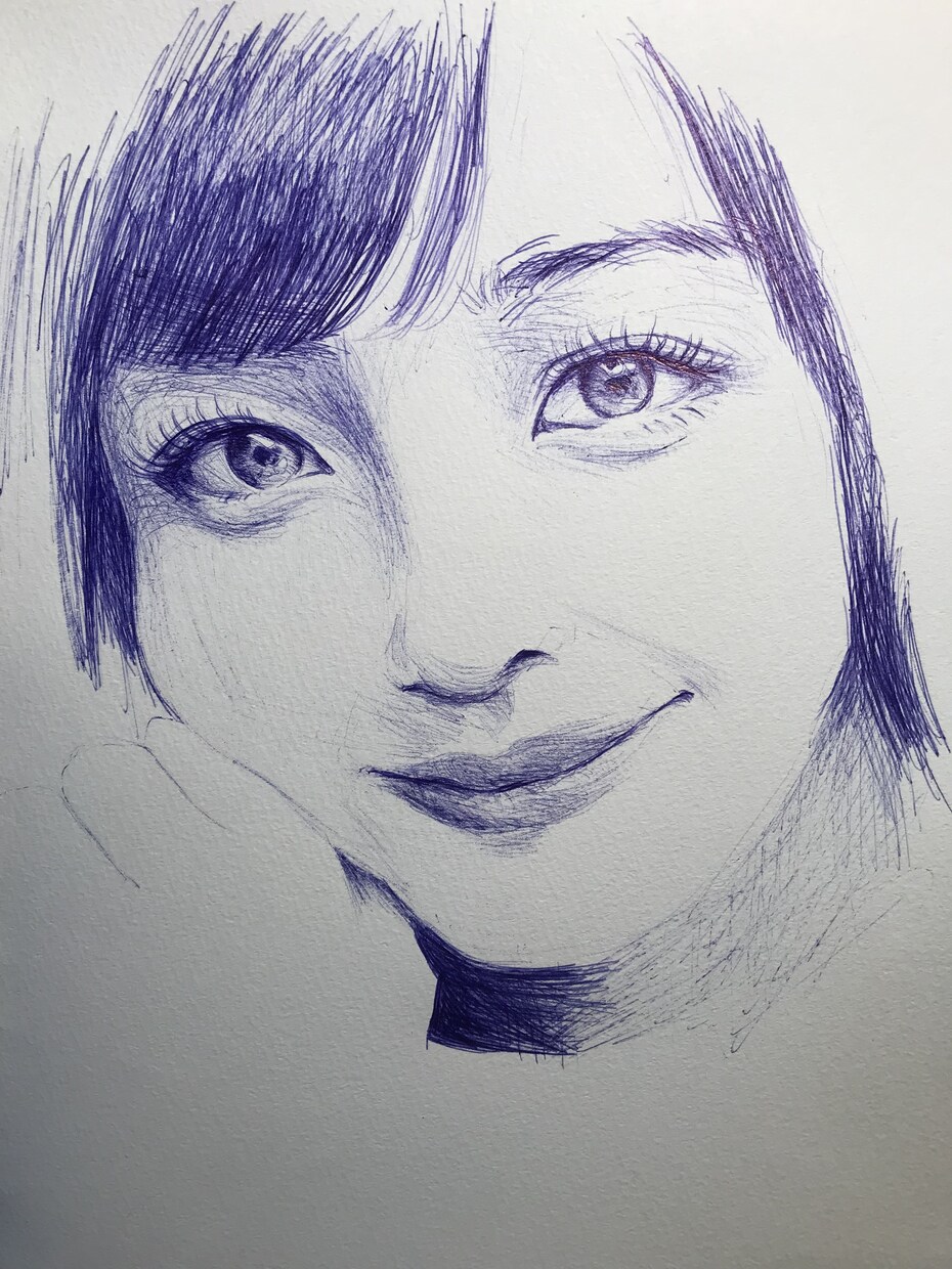 裁判所風も)ボールペンでリアルな似顔絵を描きます SNSアイコン、プレゼント、壁紙など、容疑を晴らしたい方へ イメージ3