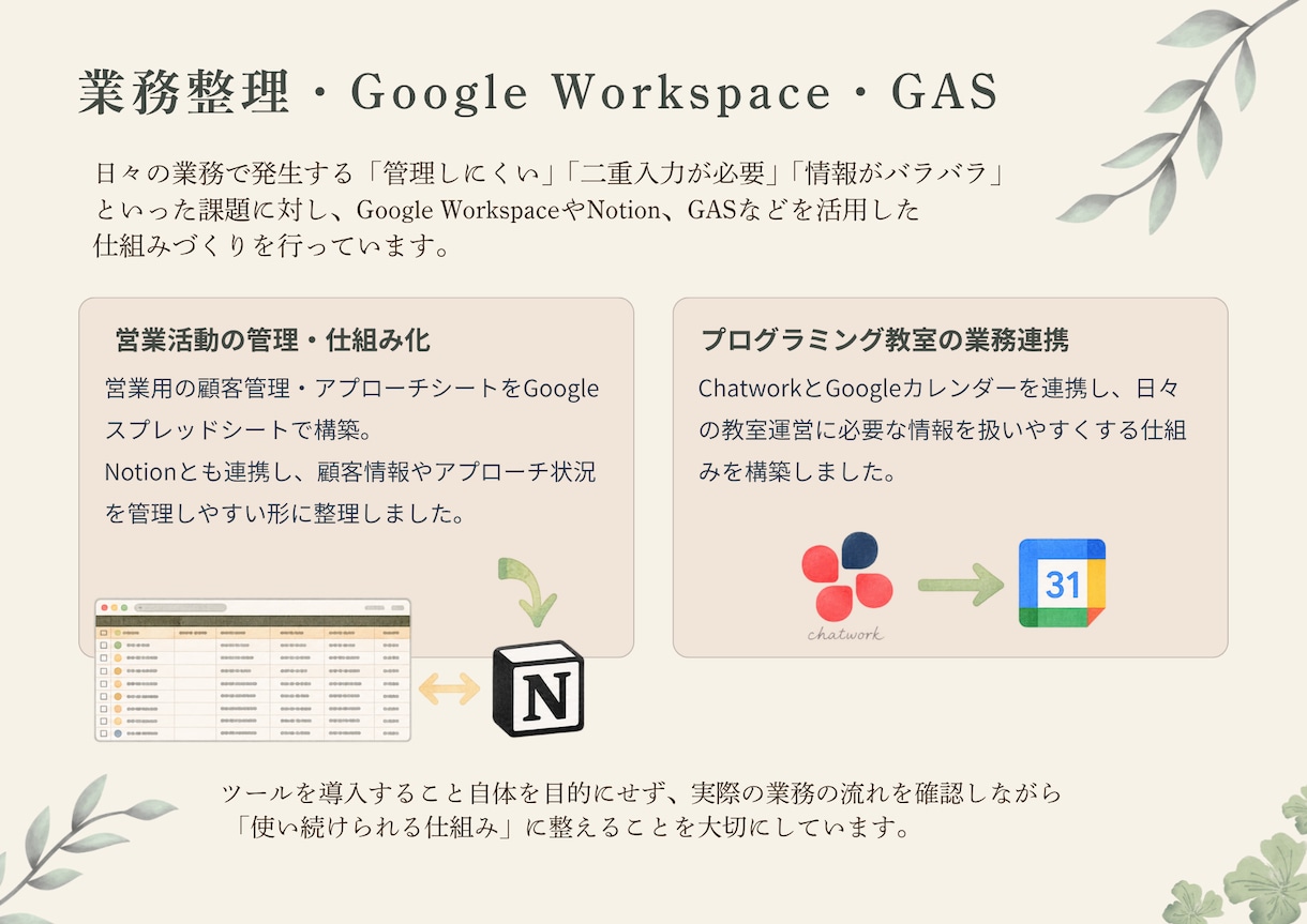 事務や業務の整理を丁寧にサポートします 個人事業主の救世主、気づいて動ける社外パートナー イメージ5