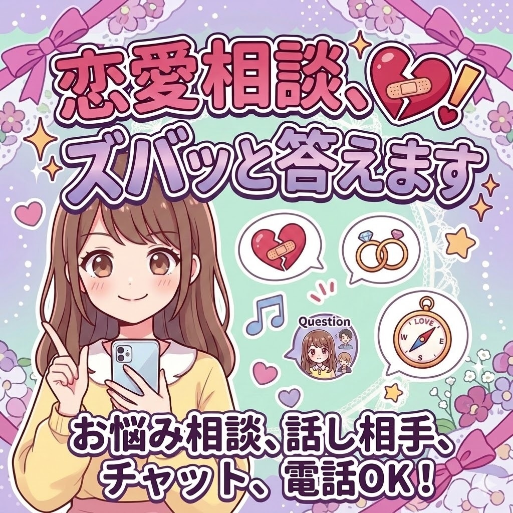 友達には言えない恋愛の悩み、優しく聞きます 恋愛で疲れた心を、電話で少し軽くしませんか？ イメージ1