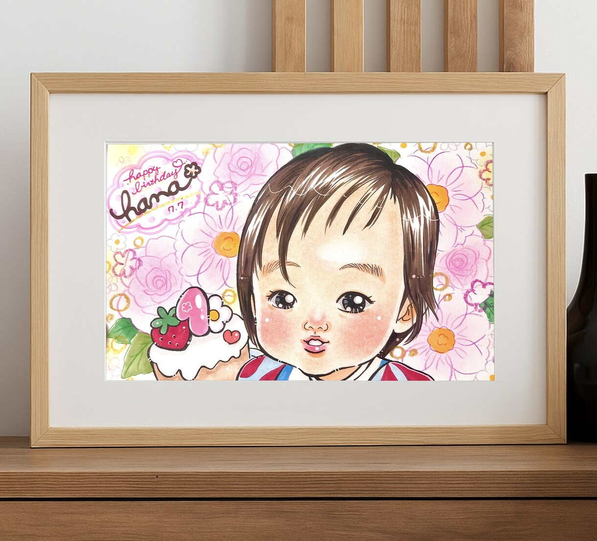 七五三やお誕生日に!明るく可愛い似顔絵お描きします 赤ちゃんやお子さんが得意です!バースデーやお祝いにせひ! イメージ1