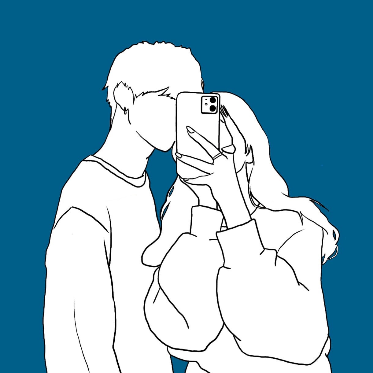 シンプルおしゃれな線画描きます SNSアイコン、カップルアイコン、結婚式用でお急ぎの方にも！ イメージ3