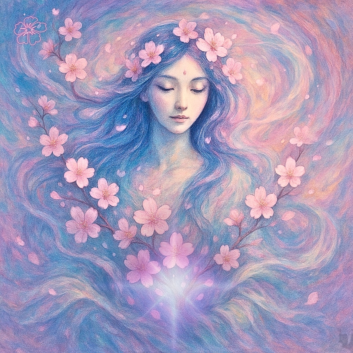木花咲耶姫の神格で、生命と可能性を花開かせます 生命の花が咲き誇り、あなたの新たな始まりを神聖に祝福する イメージ1