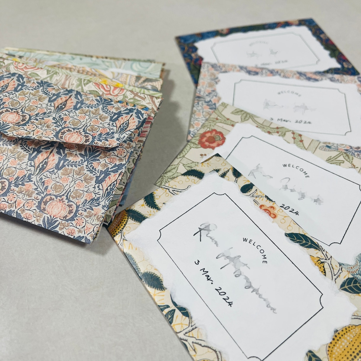 オシャレ！と褒められる特別な封筒型席札を作成します 〜おしゃれながらも手作り感あふれる温かみのある雰囲気を演出〜 イメージ2