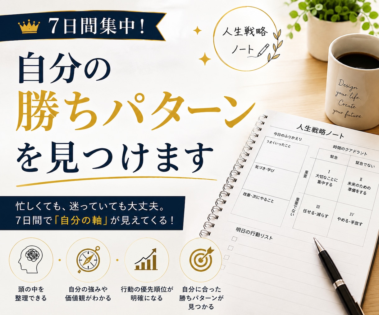 7日間集中！あなたの勝ちパターンを見つけます ChatGPTで7日間対話するだけで強みを発見 イメージ1