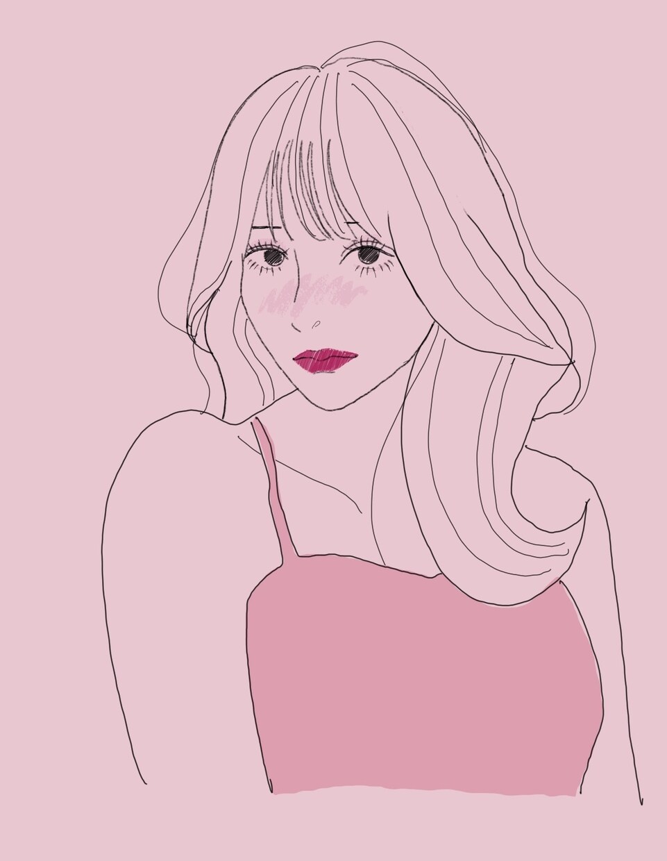 最短一日！高感度な似顔絵SNSアイコンを描きます 【エモい】シンプルだけど小洒落た画線イラストが得意です。 イメージ9