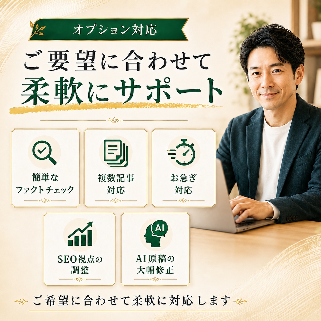 既存記事・AI原稿を読みやすくリライトします 古い記事・AI原稿を自然で読みやすく整えます イメージ5