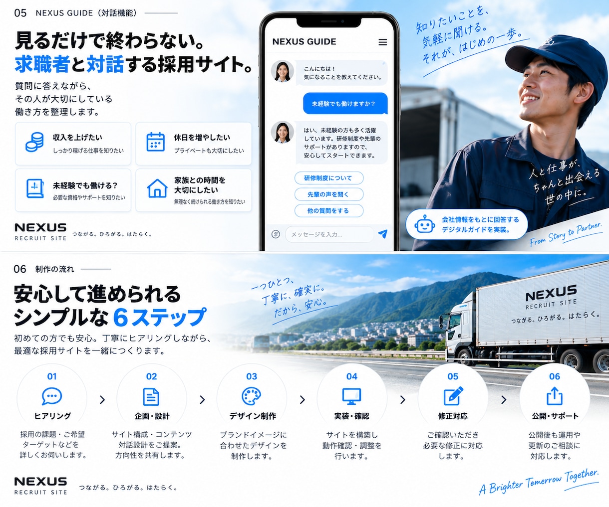 応募前に話をできる採用サイトを制作します 求職者の疑問に答え、応募への一歩をつくります イメージ5