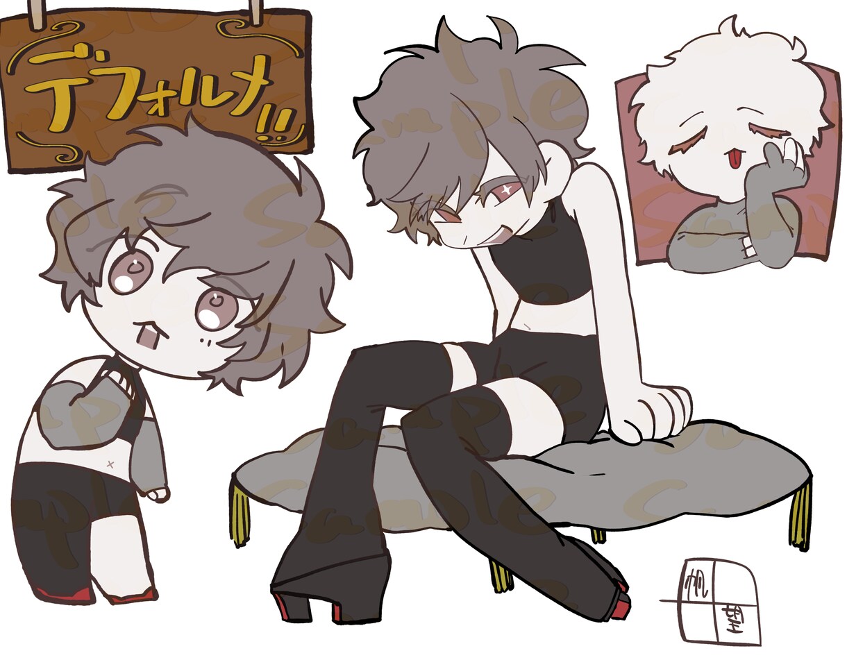 あなたの創造、形にします 中性的な女の子や男の子の絵が欲しいあなたに！ イメージ5
