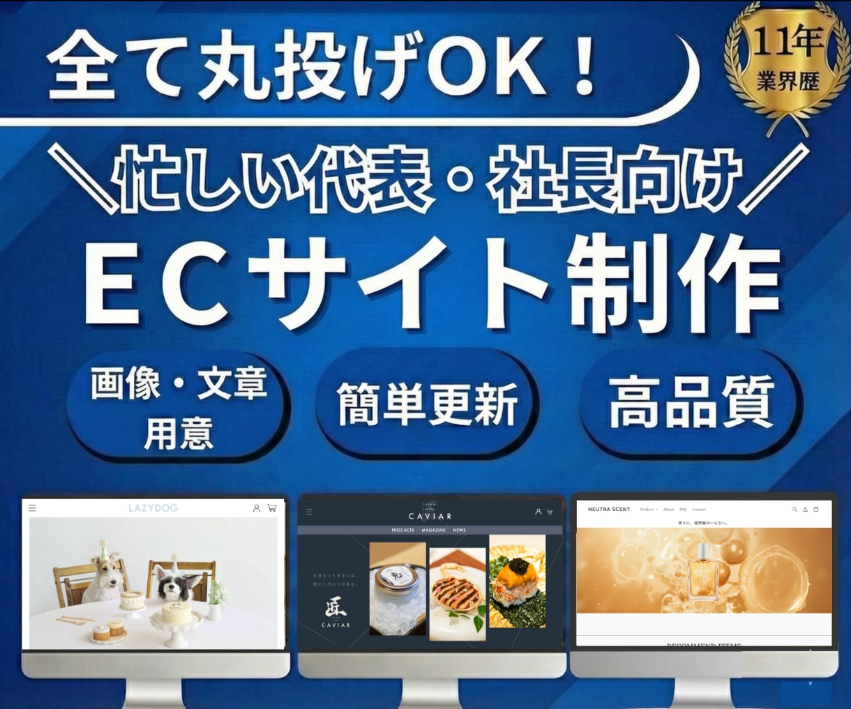 丸投げOK！忙しい代表・社長向けECサイト作ります 【テキスト・画像不要】で、信頼されるECサイト作ります イメージ1