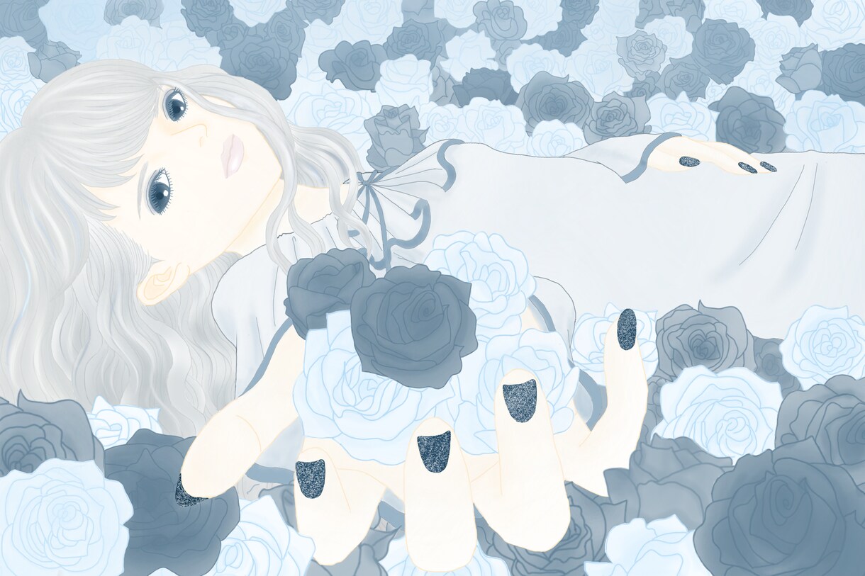 おしゃれ人物イラスト描きます おしゃれ女性イラスト,くすみカラー,アートイラストが得意 イメージ3