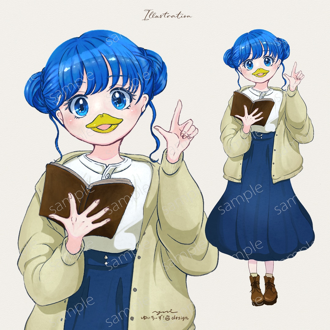 商用利用可◎可愛くて優しい人物イラスト制作致します HPや本など、新規の制作物に唯一無二の挿絵が必要な方へ イメージ6