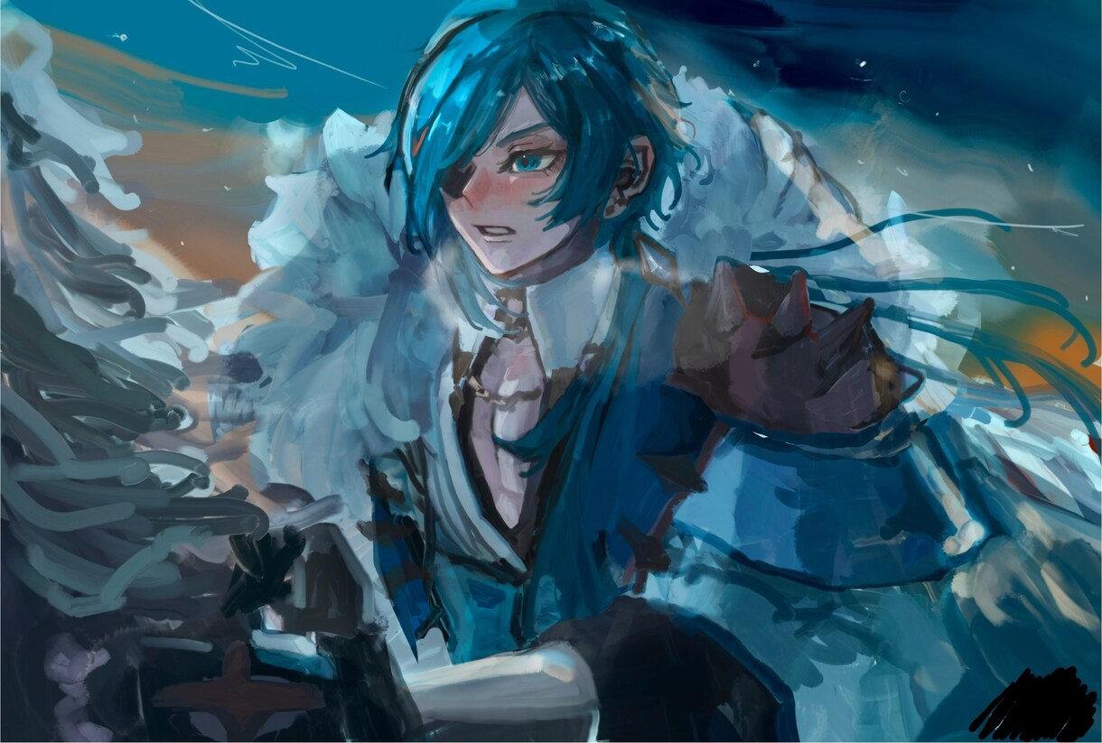 サムネや表紙に！油彩テイストの1枚絵描きます 短い納期で色使いがきれいなイラストが欲しい方へ！ イメージ1