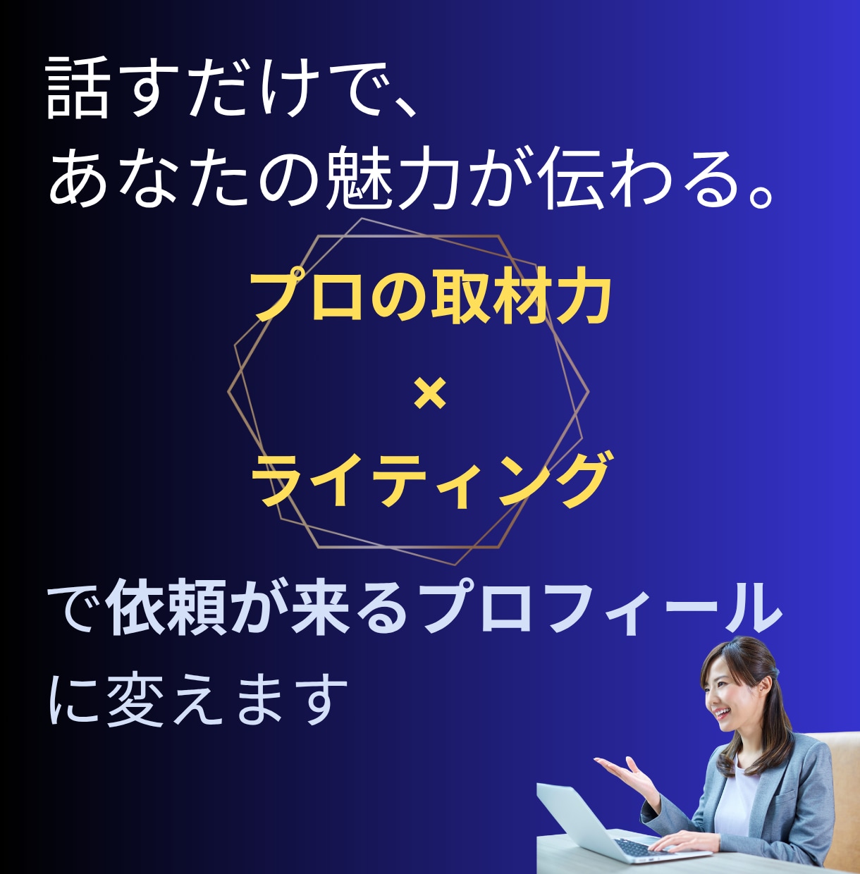 ホームページ・SNSのプロフィール文を作成します ライティングのプロが取材で魅力を引き出し自己紹介を作成します イメージ1