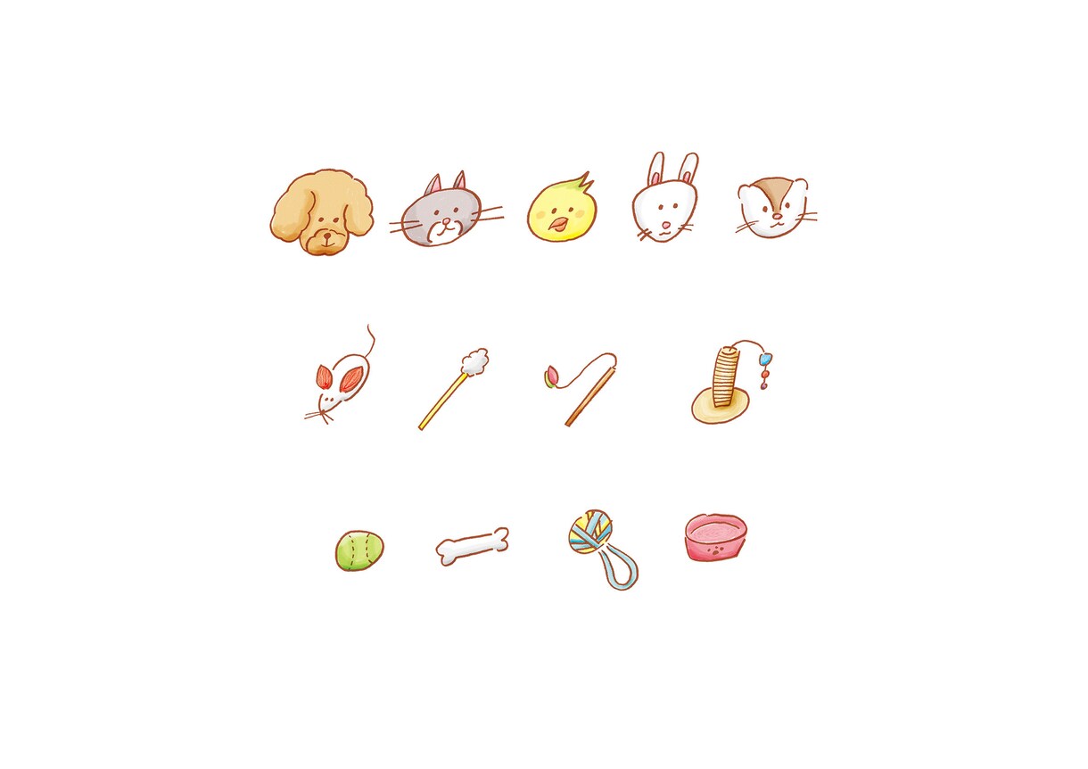 商用利用ok　現役イラストレーターがお描きします 1点3,500円〜流行りのおしゃれ シンプルゆるイラスト！ イメージ5