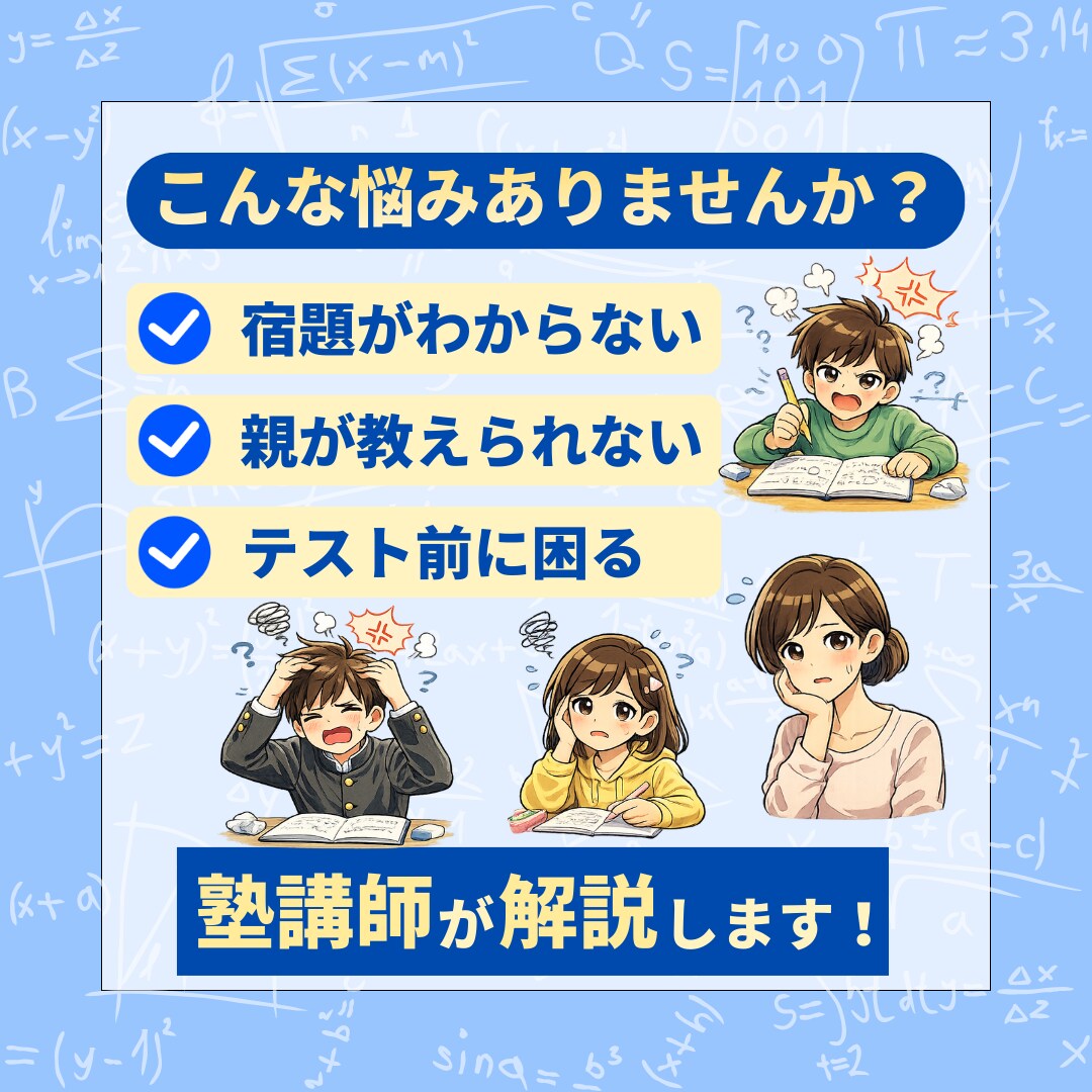 現役塾講師が小中学生の宿題をサポートます 写真を送るだけで丁寧に解説します イメージ2