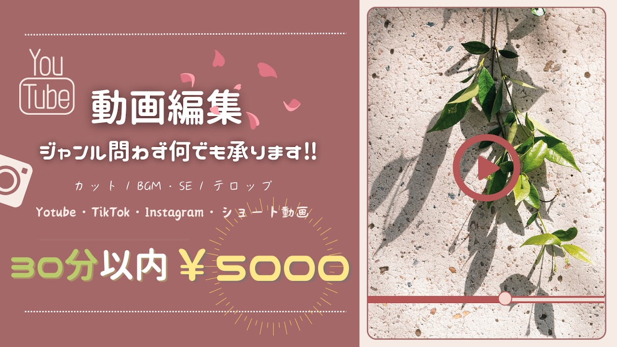 ご希望に沿った動画を迅速丁寧に編集いたします 修正は何度でも無料！必ず納得のいく動画に仕上げます！ イメージ1