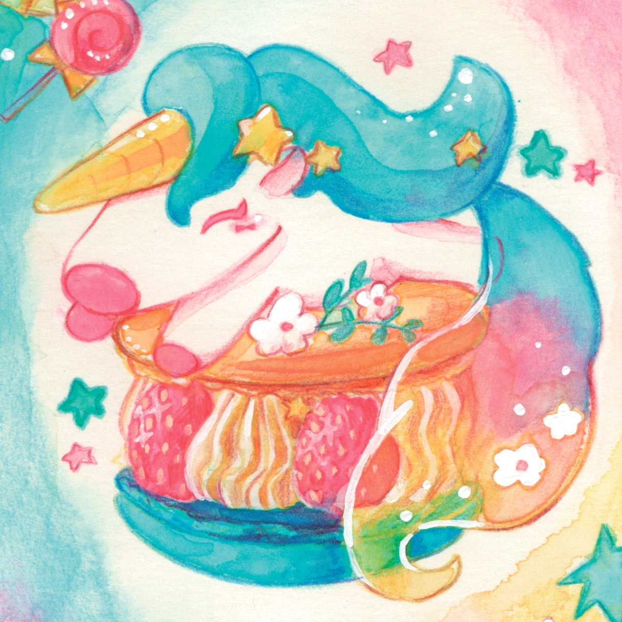 ふんわり可愛い水彩アイコン描きます やさしい色で描く、ふんわり可愛いアイコン イメージ3