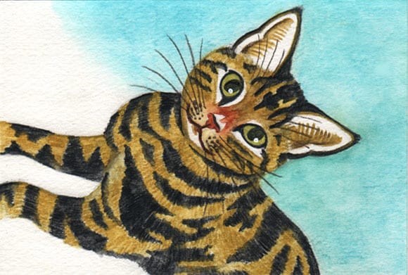 猫さんの似顔絵描きます はがき大、手描きの原画をお届けします！ イメージ1