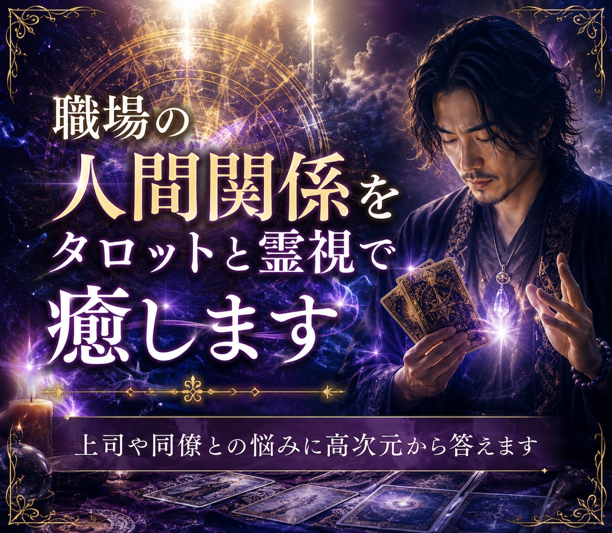 職場の人間関係をタロットと霊視で癒します 上司や同僚との悩みに高次元から答えます イメージ1