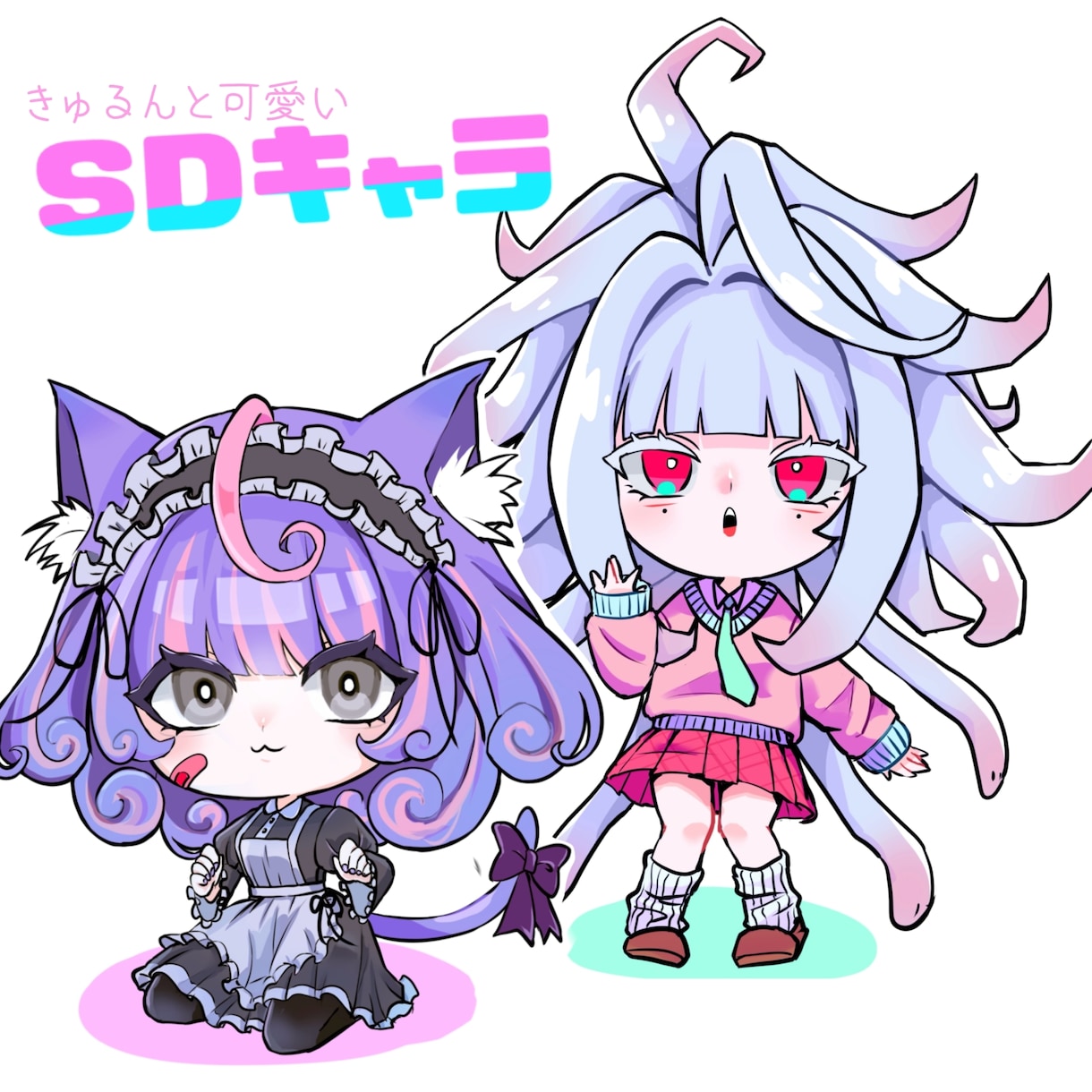 可愛いSDキャラクターかきます 等身低めで可愛いSDキャラを制作させていただきます イメージ1