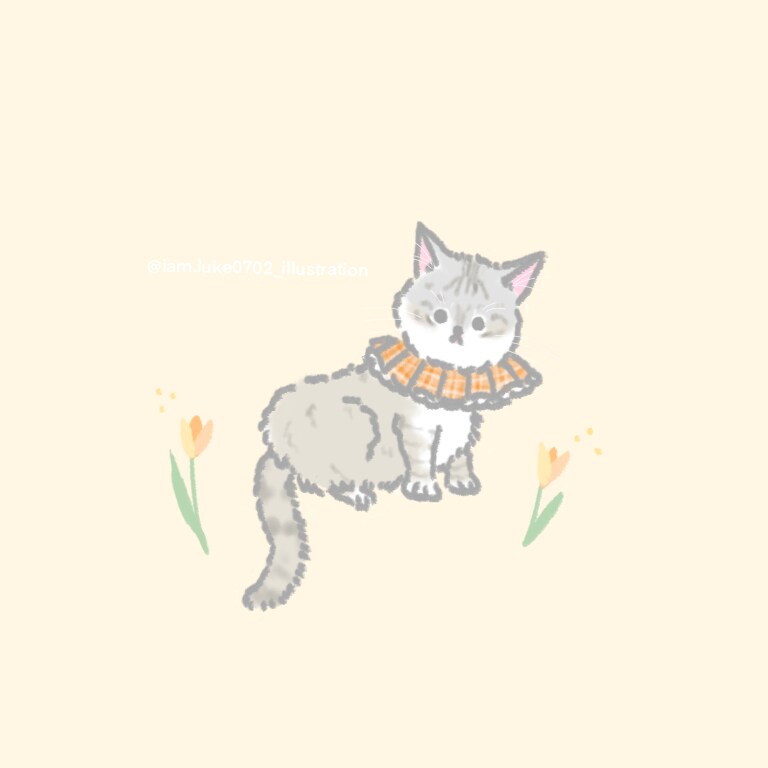 ゆる〜くねこちゃん描きます ゆるくて可愛い♡愛猫を2パターン描きます。 イメージ6