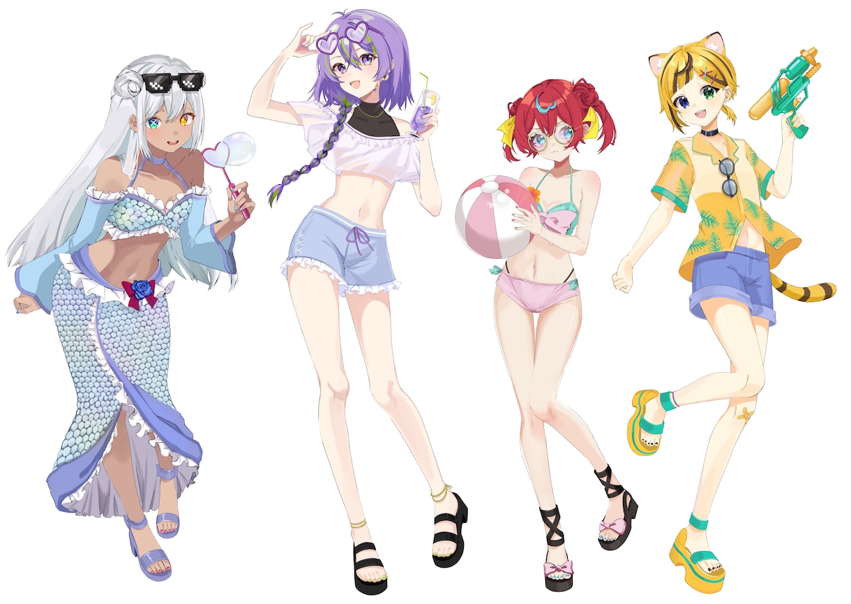 活動者さま向けイラスト・サムネイルなどを描きます カバー歌唱動画や配信のサムネイルなどに！ イメージ8