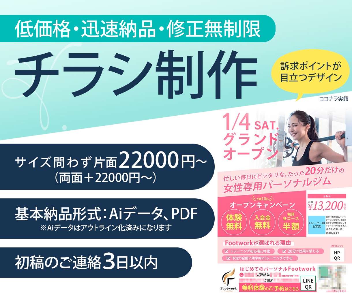 チラシ・フライヤー作成します ご予算内での提案可能ご相談ください・サイズによる金額変動なし イメージ1