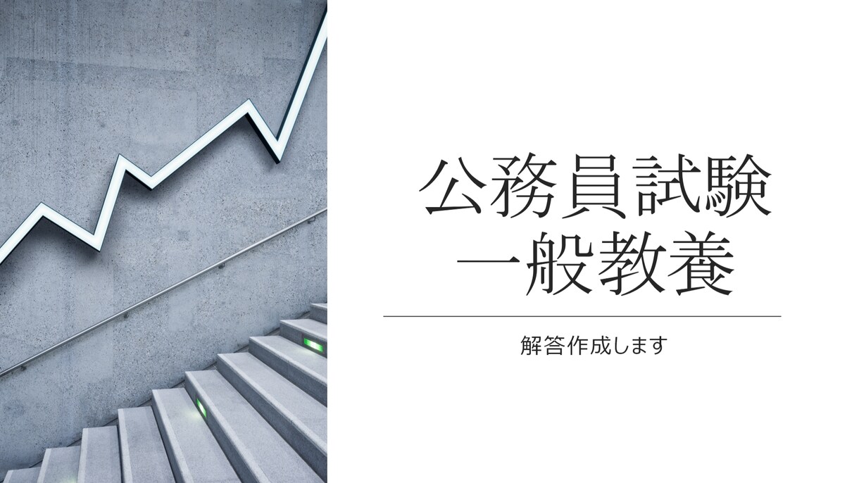公務員試験（基礎能力・教養）の解説を作成します 地方から国家総合職まで！総合職合格者がお手伝いします イメージ1