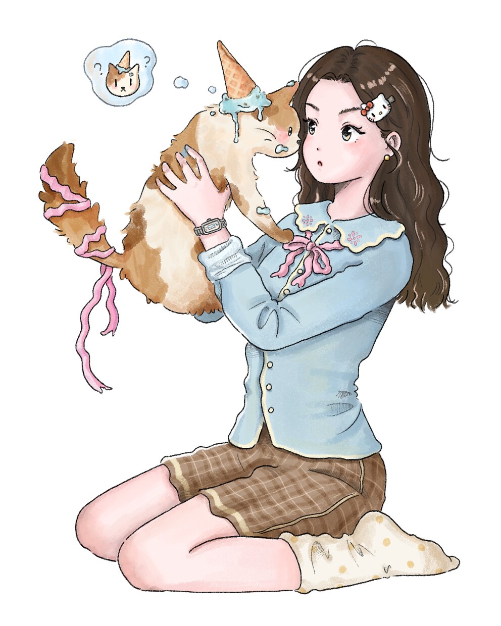 暖かい雰囲気のイラストを描きます 女の子のイラストをメインに描いています。 イメージ4