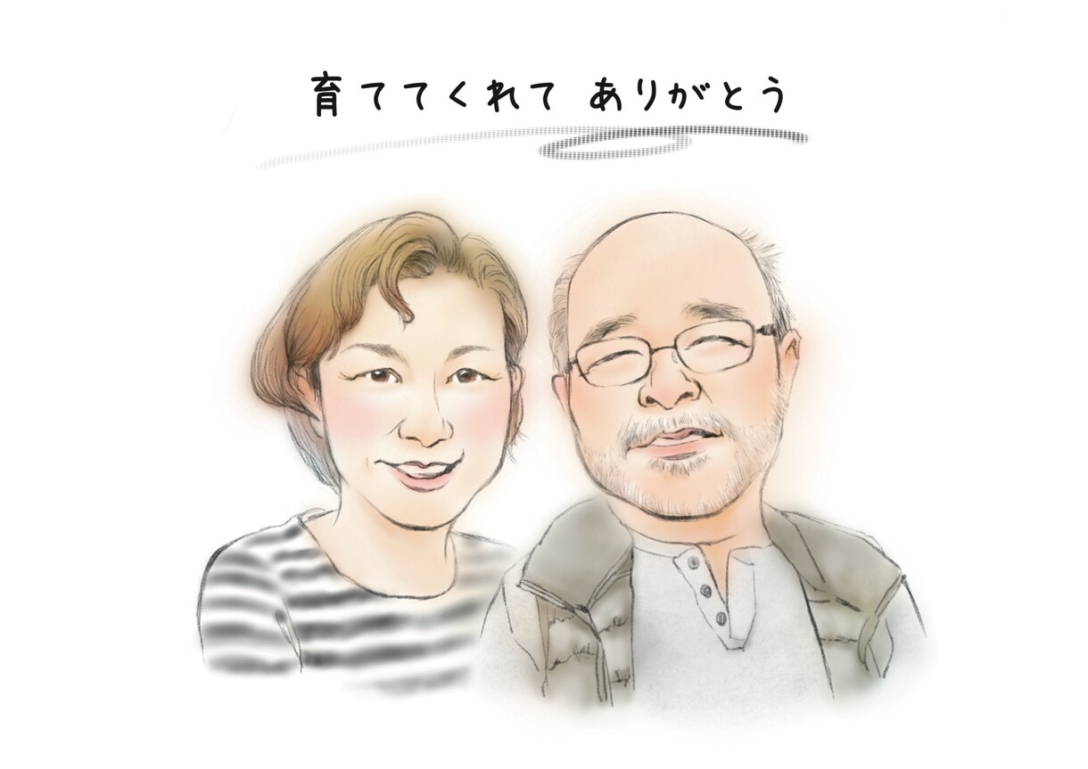 SNSやプレゼントにもぴったりな似顔絵描きます シンプルかわいい似顔絵カード&封筒付き イメージ5