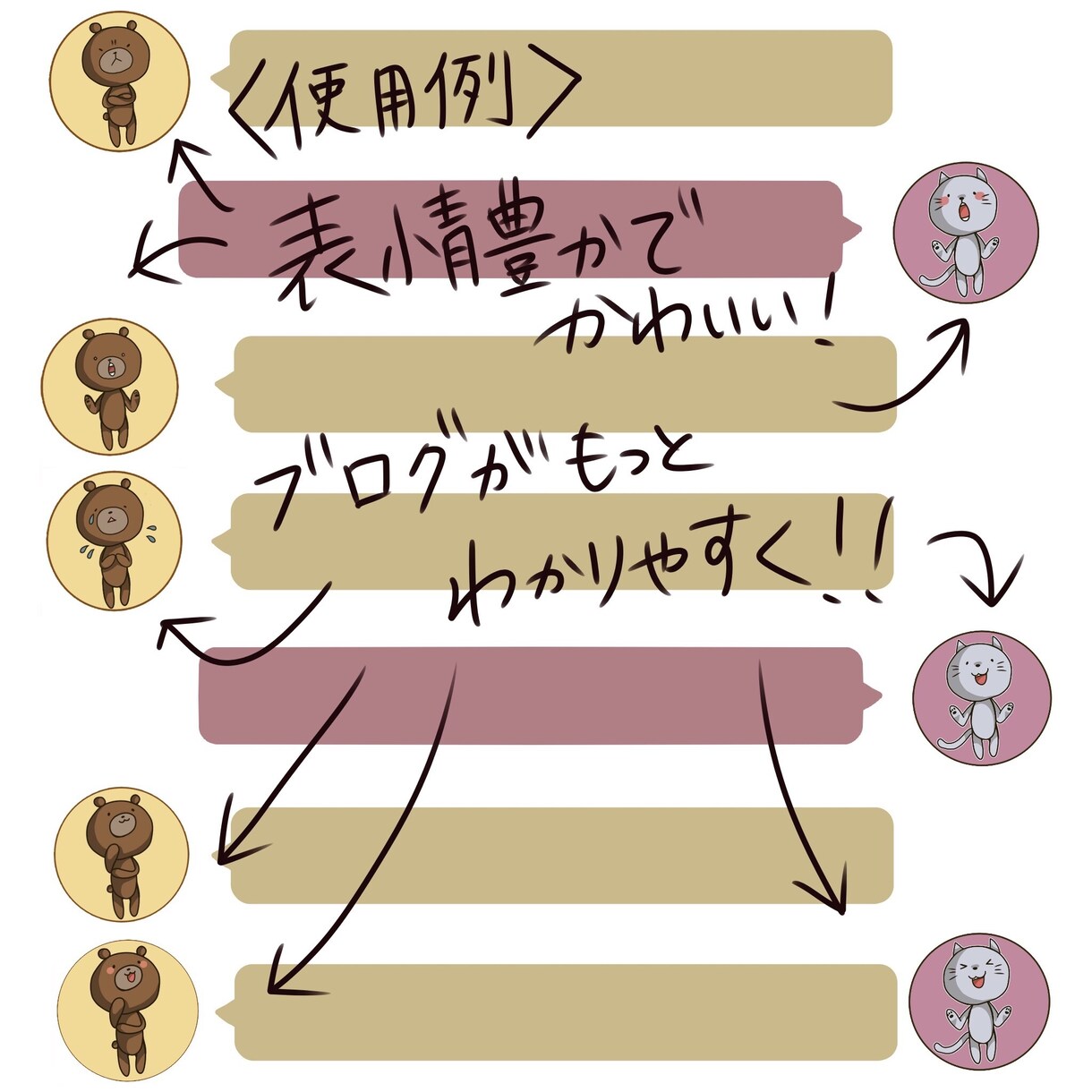 商用利用OK！癒されるほのぼの動物アイコン描きます ブログに使える！思わず目につく可愛い動物たちがわかりやすい！ イメージ2