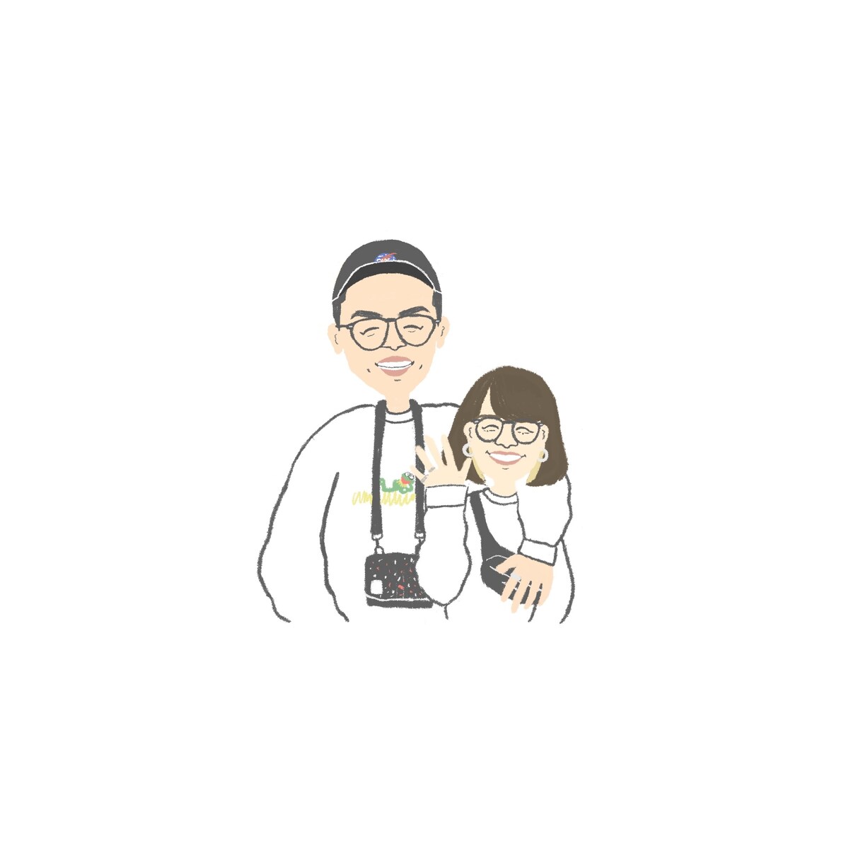 ほんわか温かい似顔絵描きます アイコンや大切な人へのプレゼント！ウェルカムボードにおすすめ イメージ5