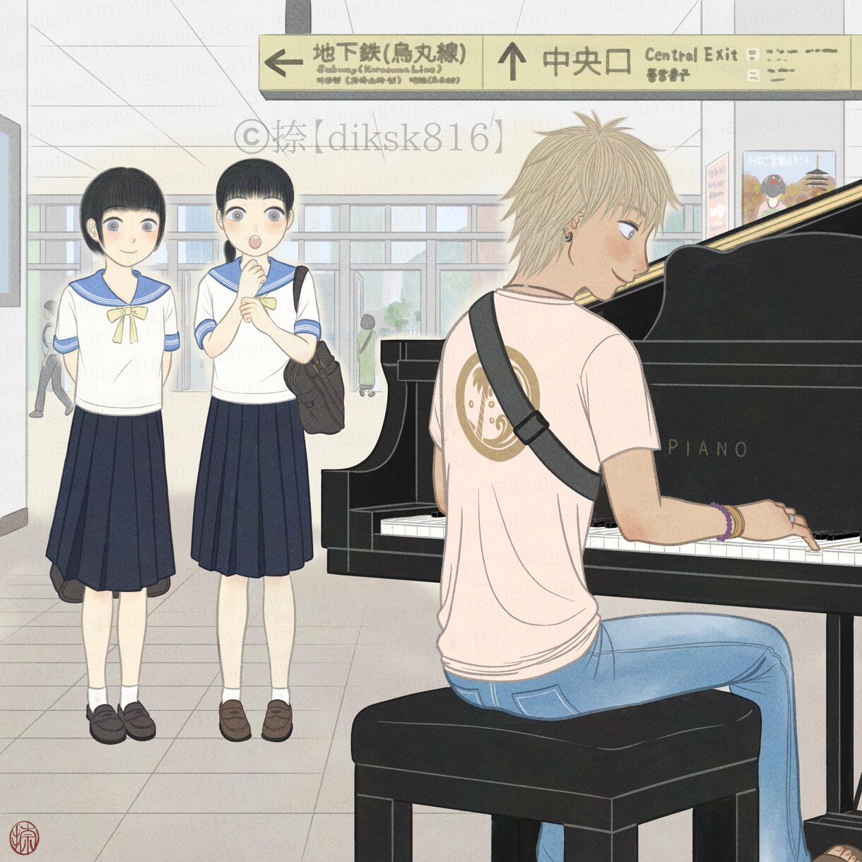優しく落ち着いた雰囲気の一枚絵描きます 水彩画・日本画風で落ち着きのある、懐かしいあたたかみのある絵 イメージ3