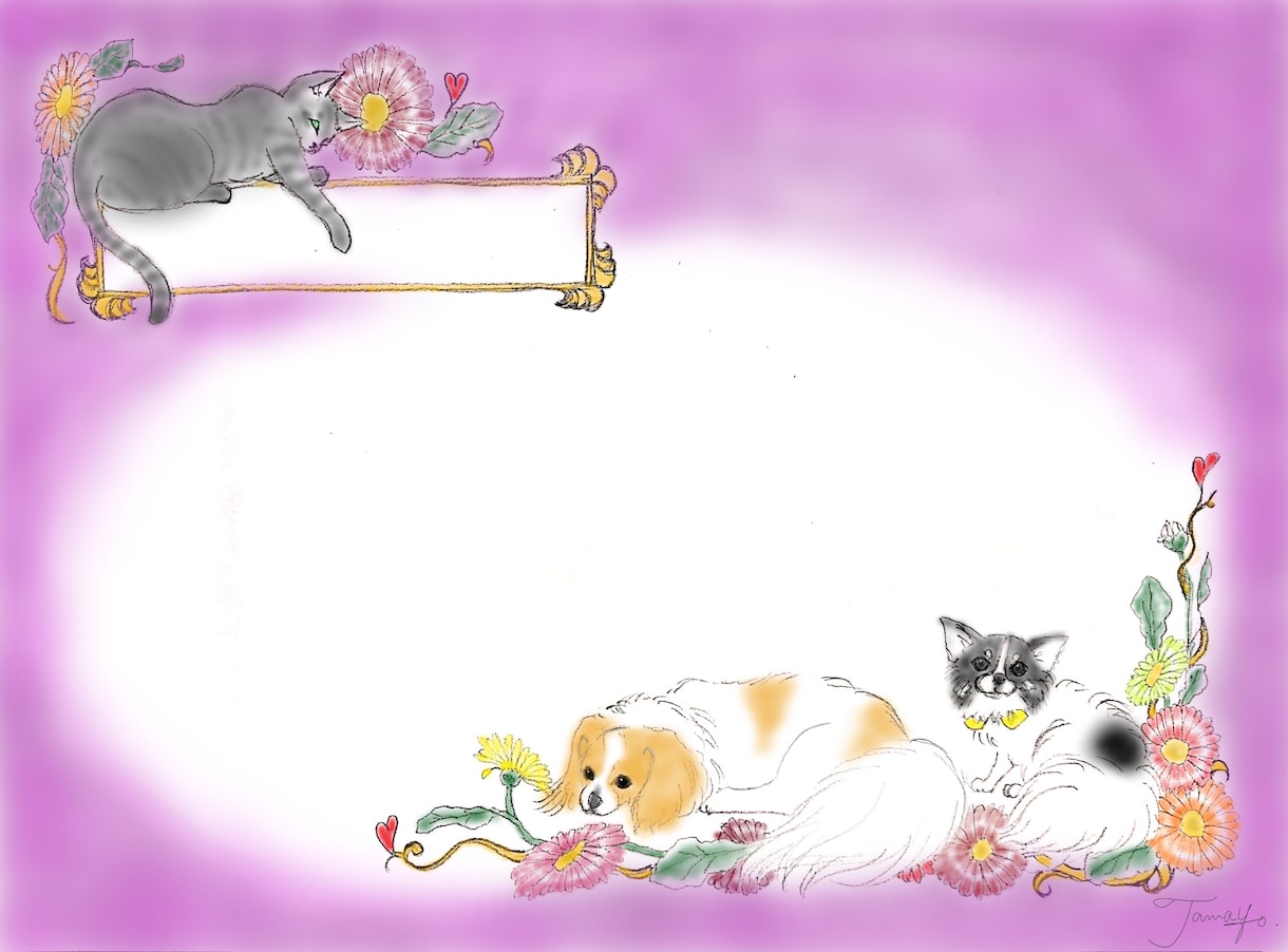 動物を中心に描いています ふんわり優しい絵を描いています。 イメージ2