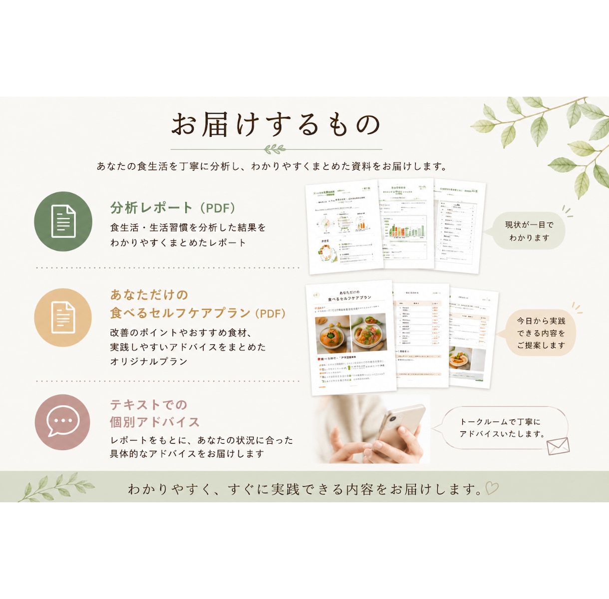 我慢ゼロ・運動なし！一生モノのダイエット術教えます 簡単入力でOK！｜あなた専用のアドバイスシートとレシピ作成 イメージ4