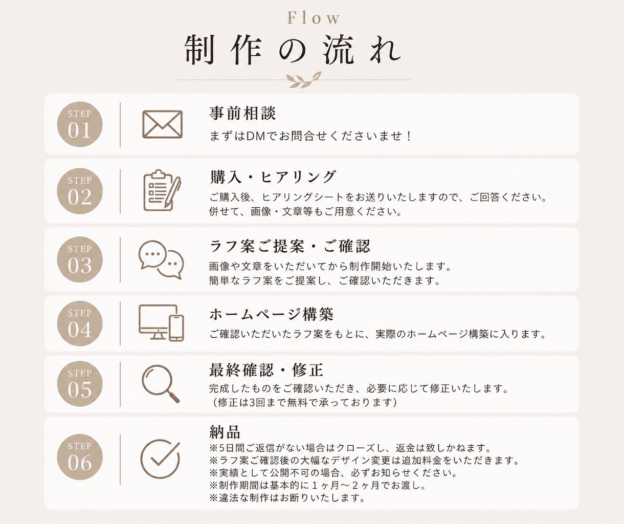 LINE構築付き　サロン向けホームページ制作します LINE構築付き・3ヶ月サポート付きで安心！ イメージ4