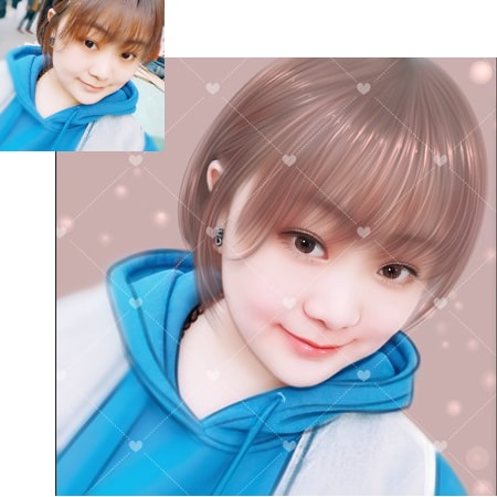 超リアル！美人似顔絵アイコン描きます お写真を元に似顔絵イラストをお描きします！ イメージ3