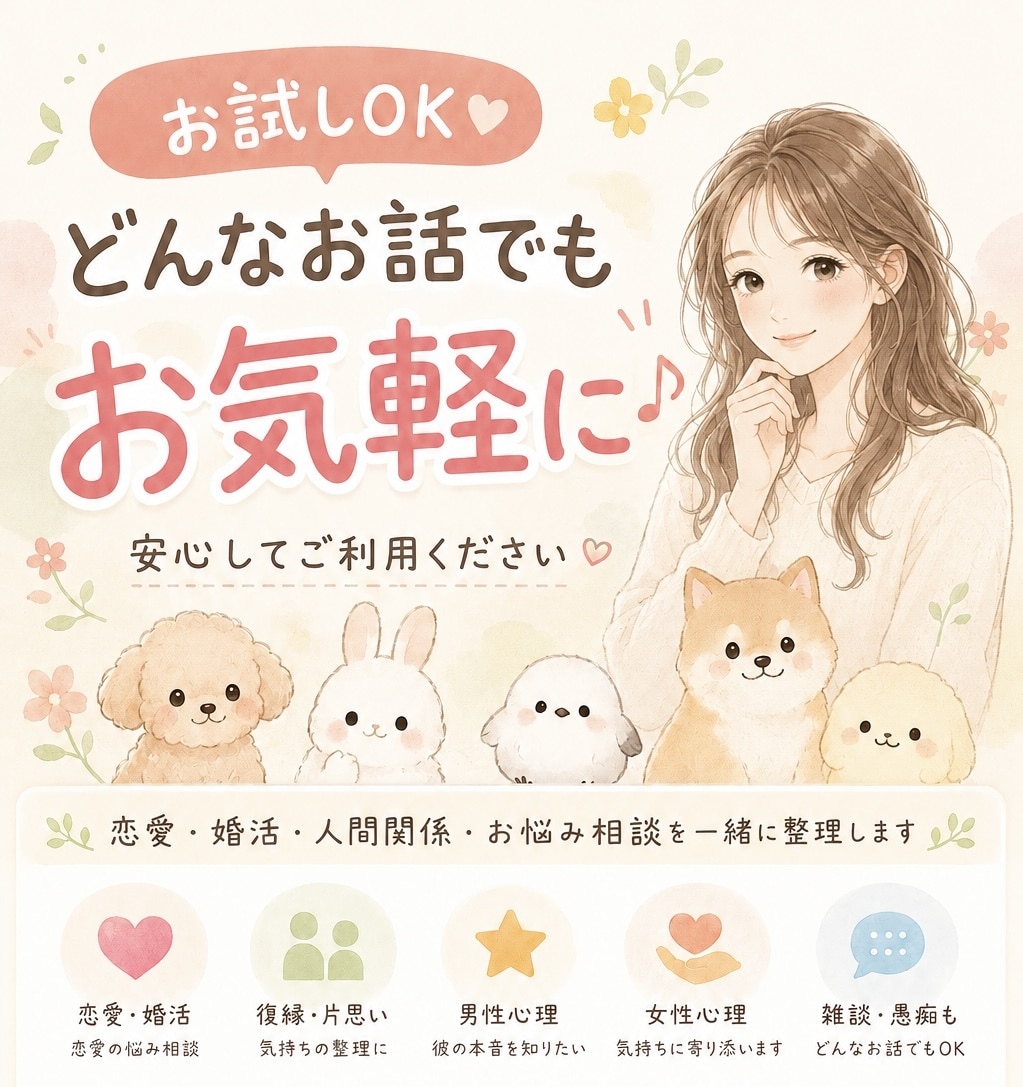 1回5分からでもお話しできます 気軽に婚活お悩み相談、雑談会議しましょう♪ イメージ1