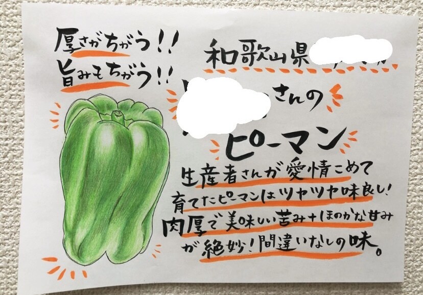 パッと目をひくイラスト入りの手書きPOPを作ります 筆ペン＋色鉛筆であたたかみのある個性あふれるPOPを作成！ イメージ3