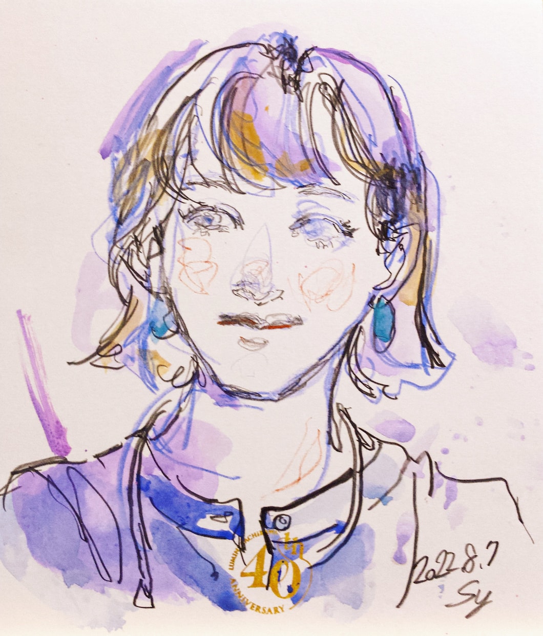 雰囲気あるアート似顔絵を描きます ご家族・ご結婚記念日・SNS・プレゼントにも イメージ7
