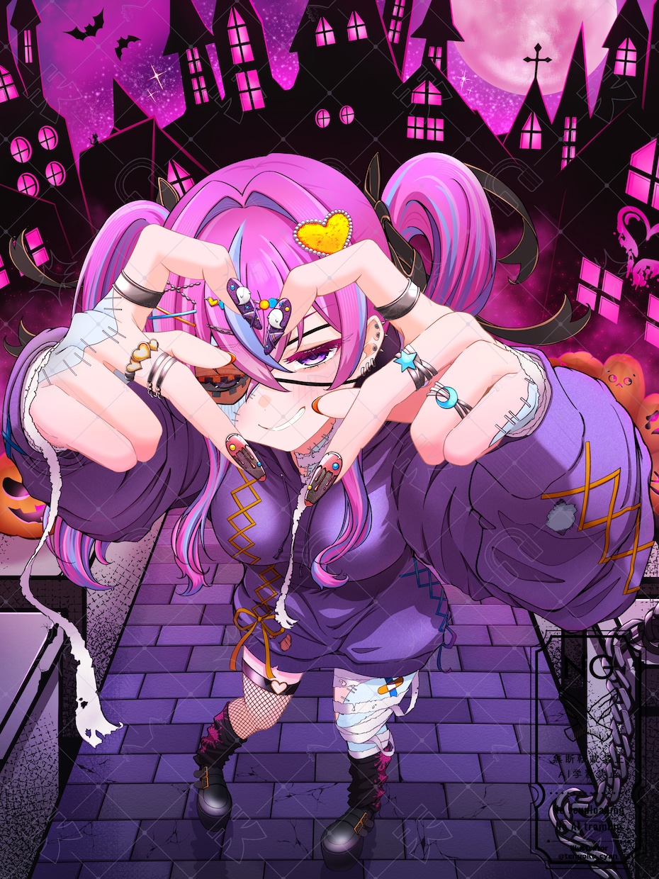商用利用可！量産一枚絵【ハロウィン】を描きます ライバー活動をお手伝い！サムネ/パネル開け/おはV/アイコン イメージ4