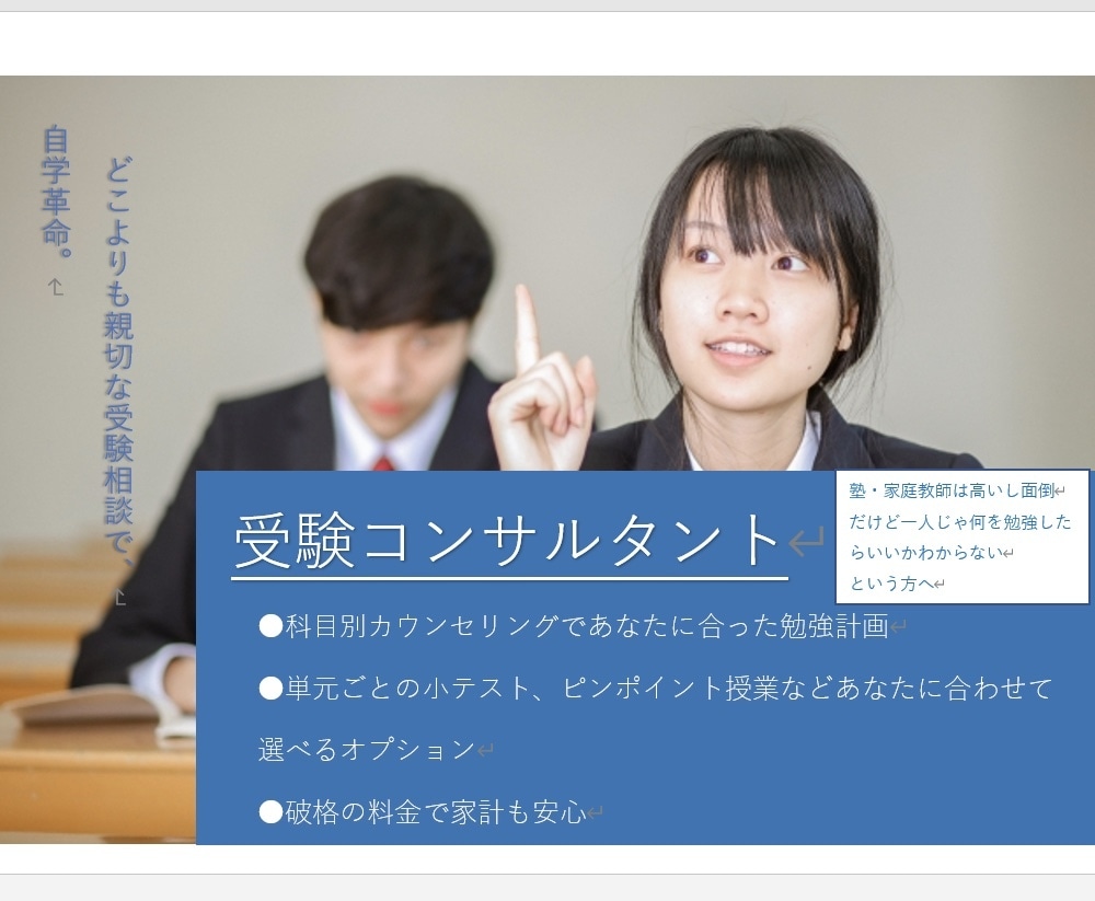 大学受験の合格までの計画を一緒に作成いたします どこよりも安く、どこよりもあなたに寄り添い、合格に導きます イメージ1
