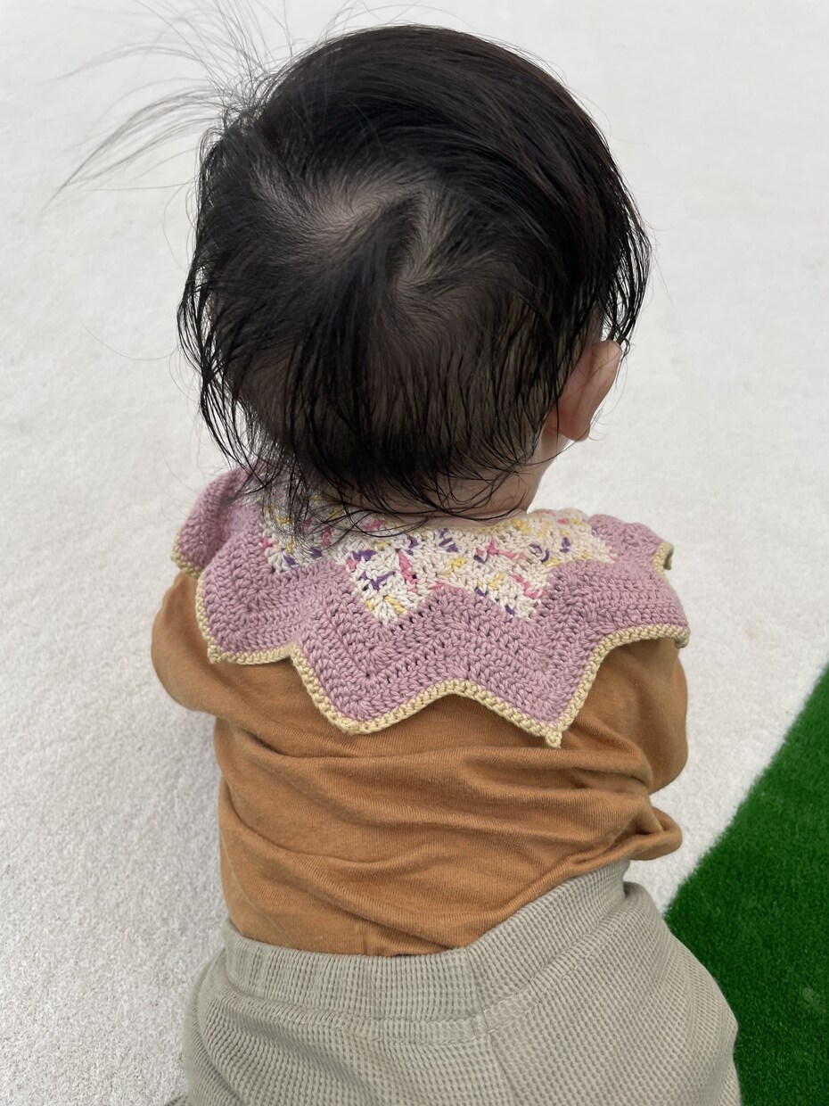 ベビーキッズのつけ襟編みます 可愛い子のために色や形をオーダーメイドさせていただきます♪ イメージ8